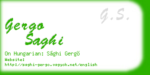 gergo saghi business card